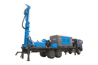 Truck mounted water well drilling rig