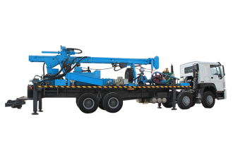 Truck mounted water well drilling rig