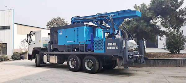 D miningwell trucks mounted 350 meters water well drilling equipment with compressor mud pump