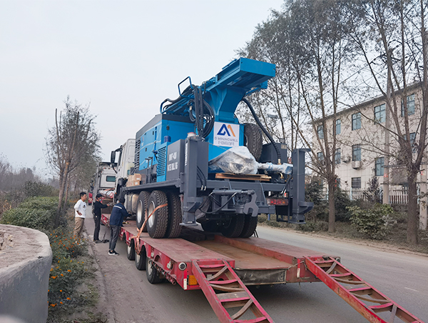 D miningwell trucks mounted 350 meters water well drilling equipment with compressor mud pump