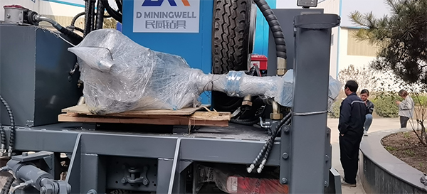 D miningwell trucks mounted 350 meters water well drilling equipment with compressor mud pump