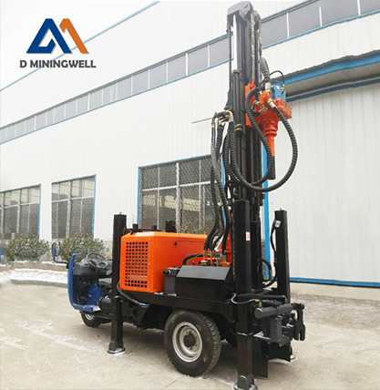 D Miningwell water rigs for sale 200m wheel mounted driling small portable well drilling rig electric rotary dri